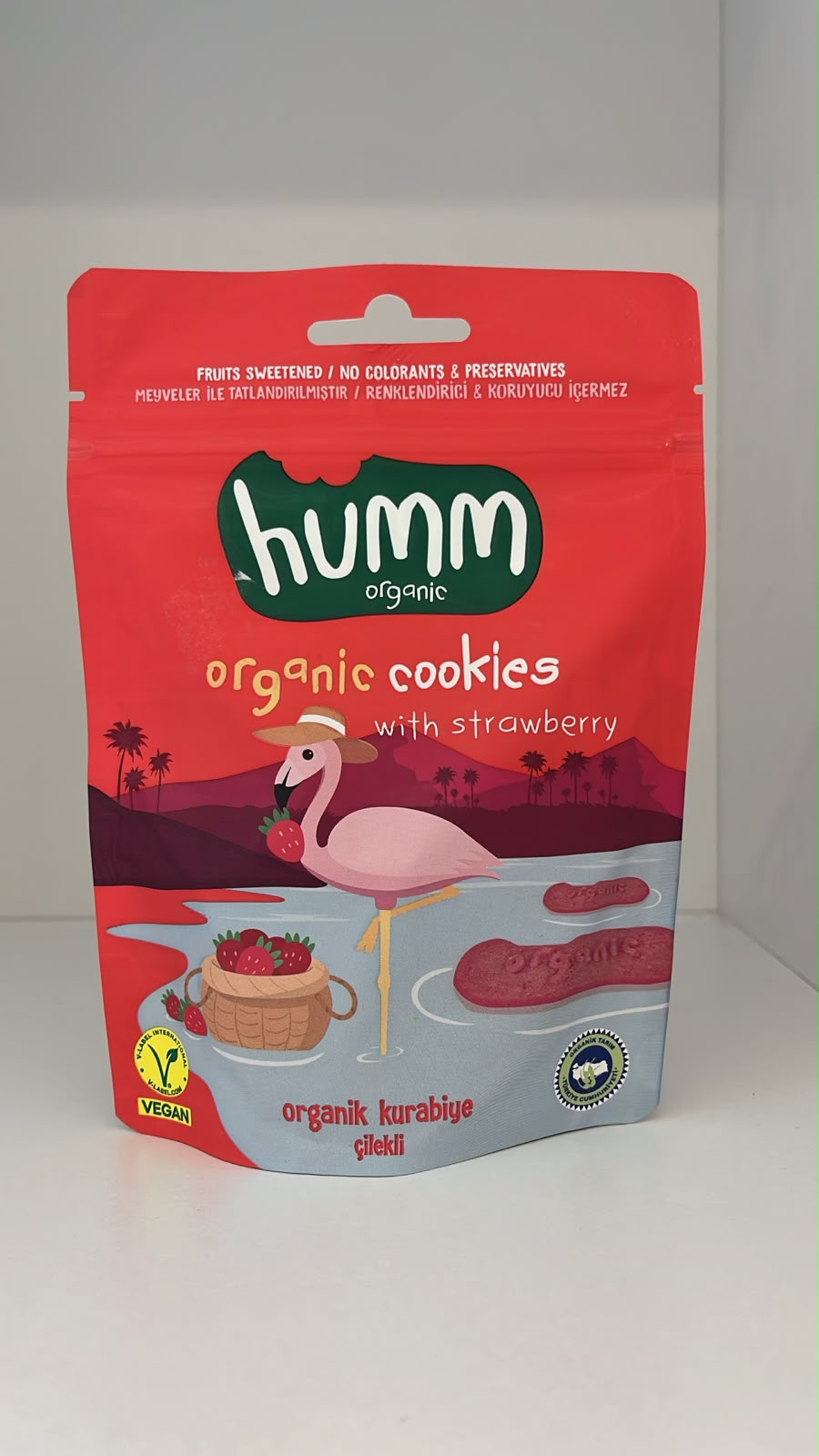 Organic Cookies with Strawberry