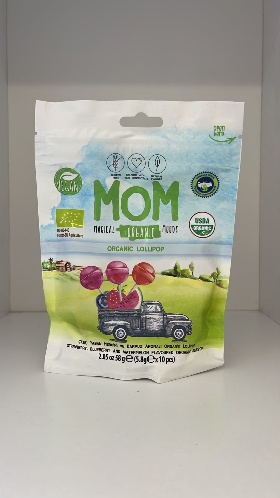 Organic Lollipop - Strawberry, Blueberry & Watermelon